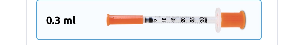 0.3 mL insulin syringe