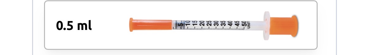 0.5 mL insulin syringe